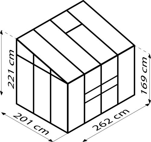 üvegház VITAVIA IDA 5200 PC 4 mm zöld színű