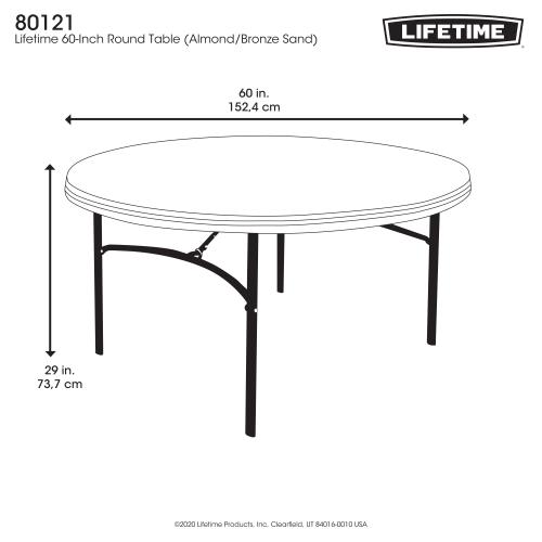 kerek összecsukható asztal 152 cm LIFETIME 80121 