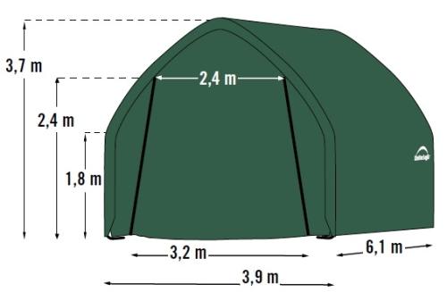 ponyva garázs 3,9x6,1 m - 62730EU