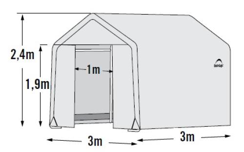 fóliasátor 3,0x3,0 m - 35 mm - 70656EU