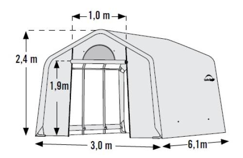 fóliasátor 3,0x6,1 m - 35 mm - 70658EU