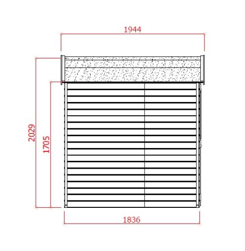 fából készült kerti ház SOLID EVA 229 x 194 cm (P851) set