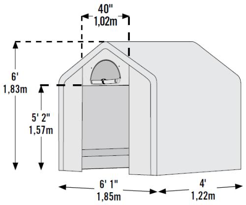 fóliasátor 1,8x1,2 m - 25 mm - 70208EU