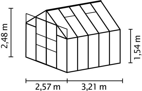 üvegház VITAVIA URANUS 8300 PC 4 mm ezüst színű