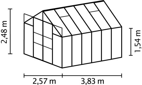 üvegház VITAVIA URANUS 9900 PC 4 mm ezüst színű