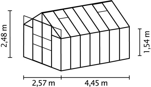 üvegház VITAVIA URANUS 11500 PC 4 mm ezüst színű