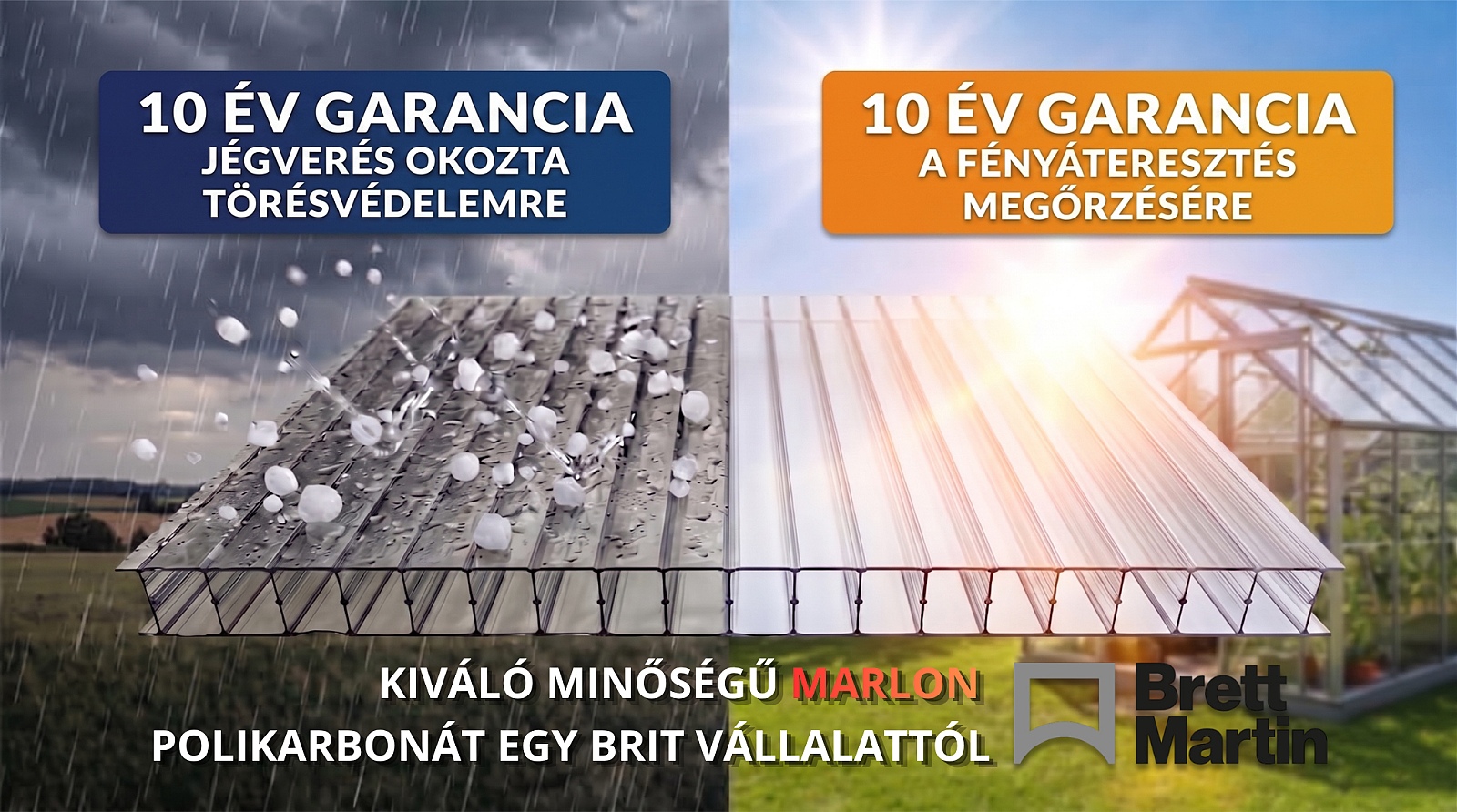 üvegház VITAVIA URANUS 9900 PC 6 mm ezüst színű