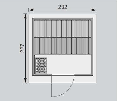 fínska sauna KARIBU TORGE (86187) terragrau