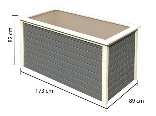 magaságyás KARIBU HOCHBEET 192 (64571) terragrau