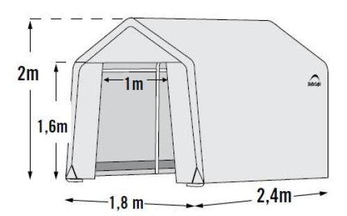tartalék vitorla - fóliasátor 1,8x2,4 m (70652EU)