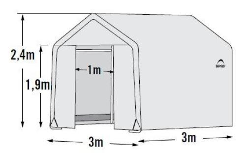 tartalék vitorla - fóliasátor 3,0x3,0 m (70656EU)