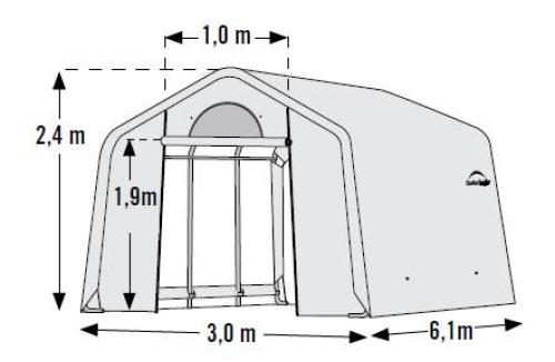 tartalék vitorla - fóliasátor 3,0x6,1 m (70658EU)