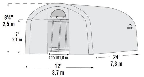 tartalék vitorla - fóliasátor 3,7x7,3 m (70593EU)
