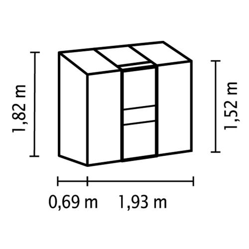 üvegház VITAVIA IDA 1300 PC 4 mm ezüst színű