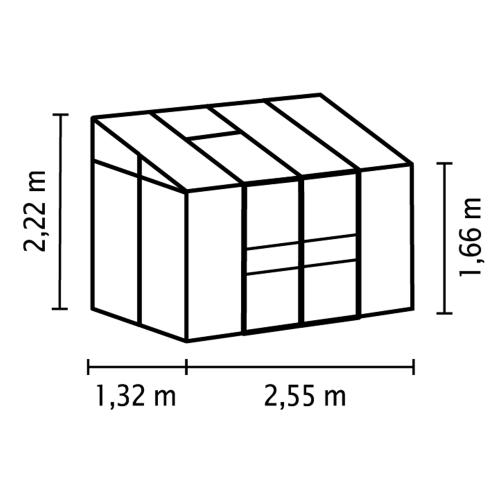 üvegház VITAVIA IDA 3300 PC 4 mm ezüst színű