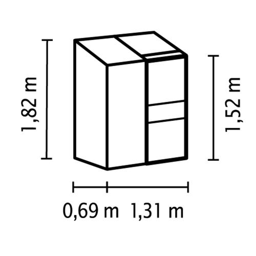 üvegház VITAVIA IDA 900 PC 6 mm ezüst színű