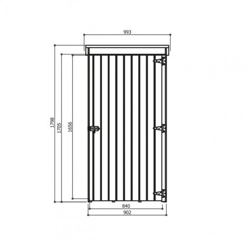 fából készült kerti ház SOLID DEBORA 1 - 90 x 96 cm (S8581-1)