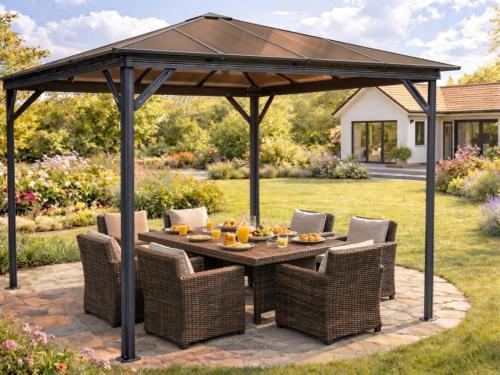 kerti pavilon LANITPLAST 33 antracit + bronz PC