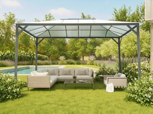 kerti pavilon LANITPLAST 43 antracit + átlátszó PC