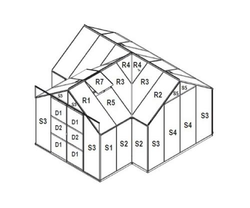 tartalék üveg az üvegházhoz VITAVIA SIRIUS PC 4 mm