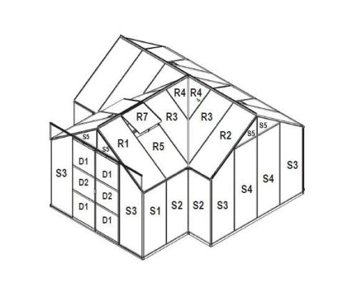 tartalék üveg az üvegházhoz VITAVIA SIRIUS PC 6 mm