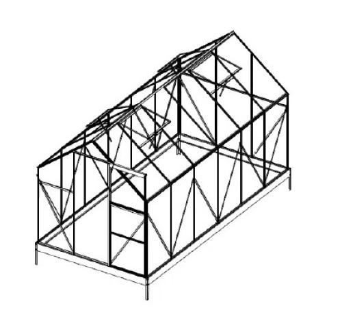 tartalék üveg az üvegházhoz LANITPLAST PLUGIN 6x12 PC 4 mm