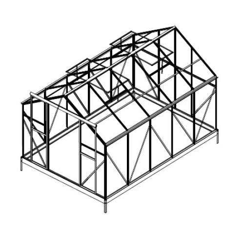 tartalék üveg az üvegházhoz LANITPLAST PLUGIN 8x12 PC 4 mm