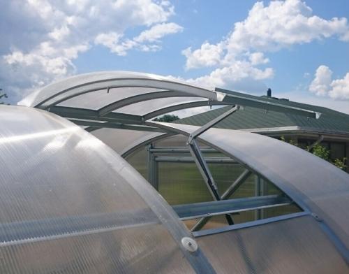 tetőablak íves üvegházhoz LANITPLAST TIBERUS 4/6 mm
