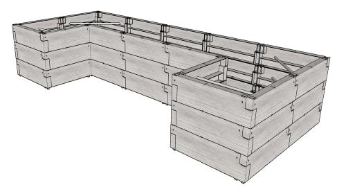 magaságyás JUWEL TIMBER ERGOLINE U LONG