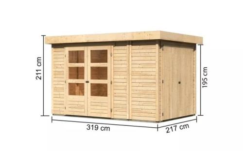 drevený domček KARIBU RETOLA 3 (82954) natur