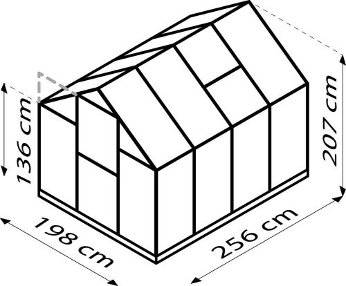 üvegház VITAVIA TRITON 5000 PC 4 mm ezüst színű
