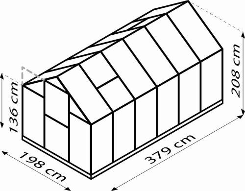 üvegház VITAVIA TRITON 7500 PC 4 mm ezüst színű