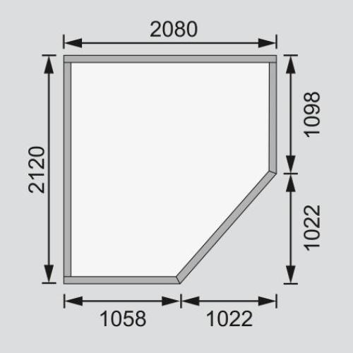 fából készült kerti ház KARIBU SCHWANDORF 3 (73468) terragrau
