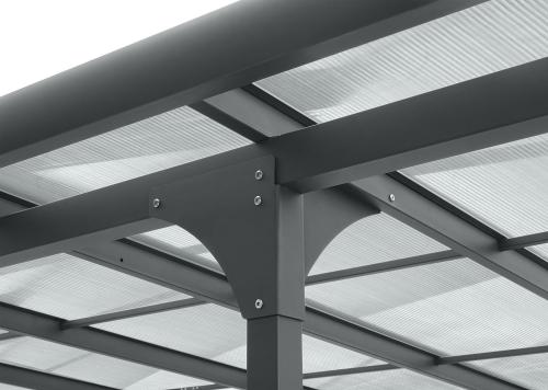 hliníková pergola LANITPLAST ALU 53 antracit + číry PC