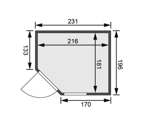 finn szauna KARIBU FIONA 3 (49976)