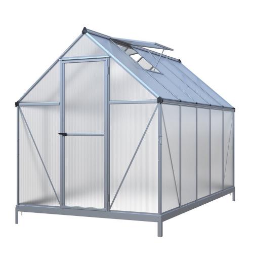üvegház LANITPLAST SARANA 6x10 PC 4 mm ezüst színű