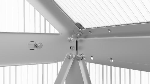 üvegház LANITPLAST SARANA 6x8 PC 4 mm ezüst színű