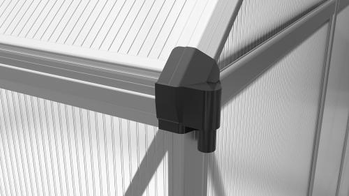 üvegház LANITPLAST SARANA 6x8 PC 4 mm ezüst színű