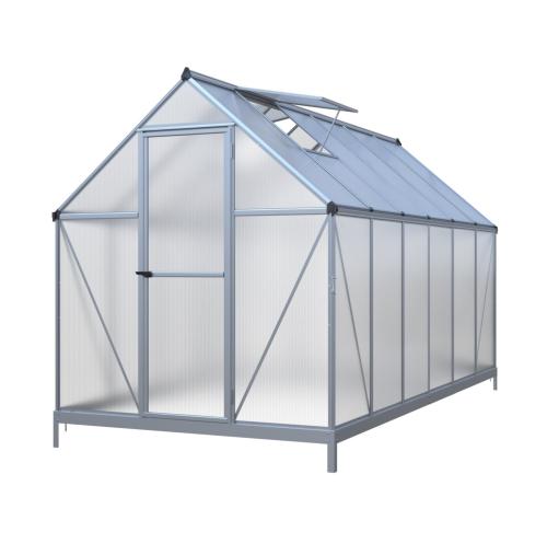 üvegház LANITPLAST SARANA 6x12 PC 4 mm ezüst színű
