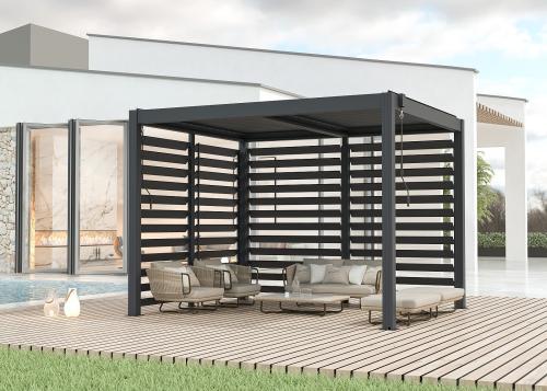 oldalsó lamella képernyő 2,5 m LANITPLAST BIOCLIMATIC BASIC pergolához