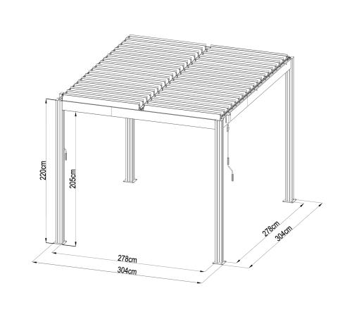 alumínium pergola LANITPLAST BIOCLIMATIC 33 BASIC