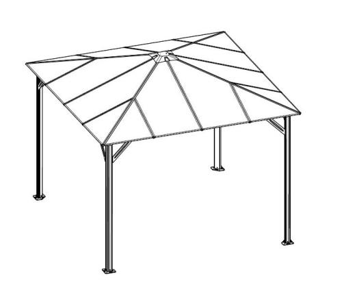 tartalék üvegezés pavilonhoz LANITPLAST 33 clear PC 6 mm