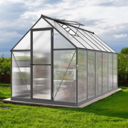 üvegház LANITPLAST SARANA 6x12 PC 4 mm fekete színű