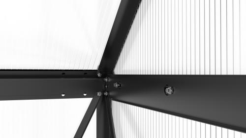 üvegház LANITPLAST SARANA 6x12 PC 4 mm fekete színű