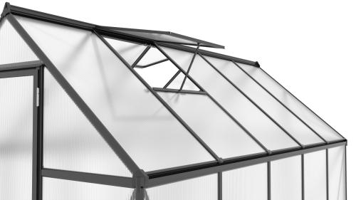 üvegház LANITPLAST SARANA 6x12 PC 4 mm fekete színű