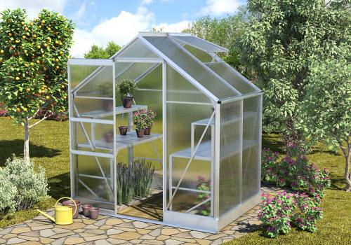skleník VITAVIA APOLLO 2500 PC 4 mm strieborný