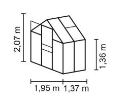 skleník VITAVIA APOLLO 2500 PC 6 mm zelený