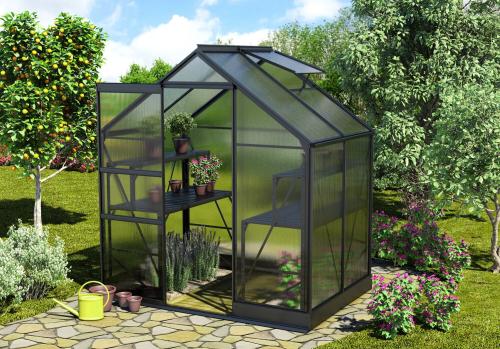 üvegház VITAVIA APOLLO 2500 PC 4 mm fekete színű
