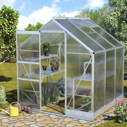 skleník VITAVIA APOLLO 3800 PC 4 mm strieborný