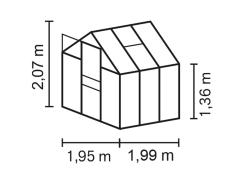 skleník VITAVIA APOLLO 3800 PC 4 mm čierny